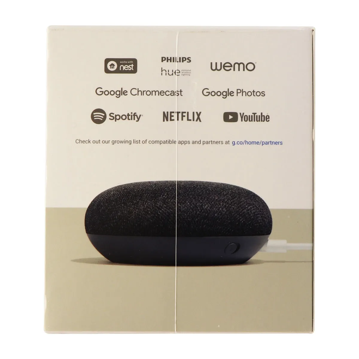 Google Home Mini Personal Assistant Smart Speaker - Charcoal Gray (GA00216-US)