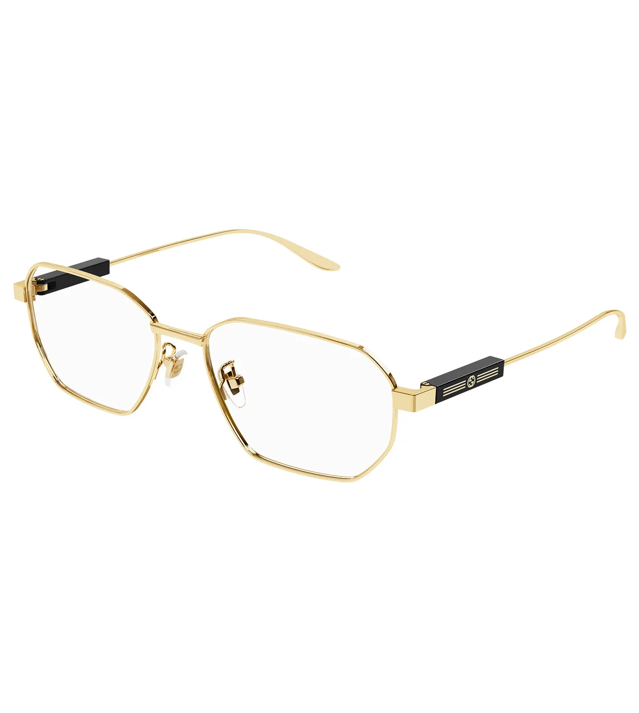 Gucci Men's Gold Geometric Optical Frame