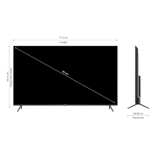 Haier 80 cm (32 inches) HD Ready Smart LED Google TV LE32W400G (Black)