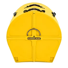 Hardcase HNP18BY 18" Bass Drum Case with Wheels and Pull Handle (Yellow)