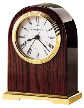 Howard Miller Carter Rosewood & Brass Accented Table or Desk Clock