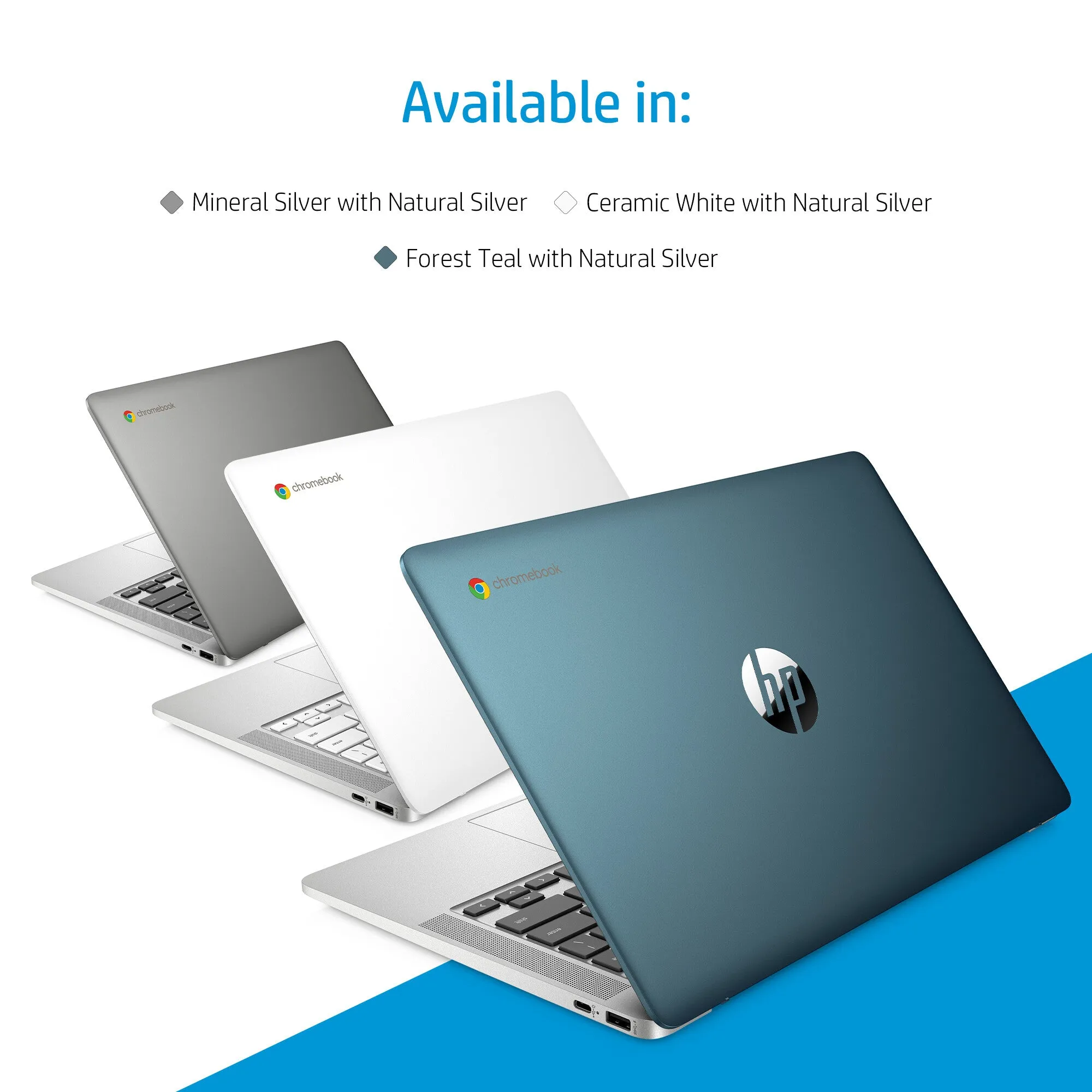 HP Chromebook 14a-nd0002na 35.6 cm (14") HD AMD 3000 3015Ce 4 GB DDR4-SDRAM 64 GB eMMC Wi-Fi 5 (802.11ac) ChromeOS Silver