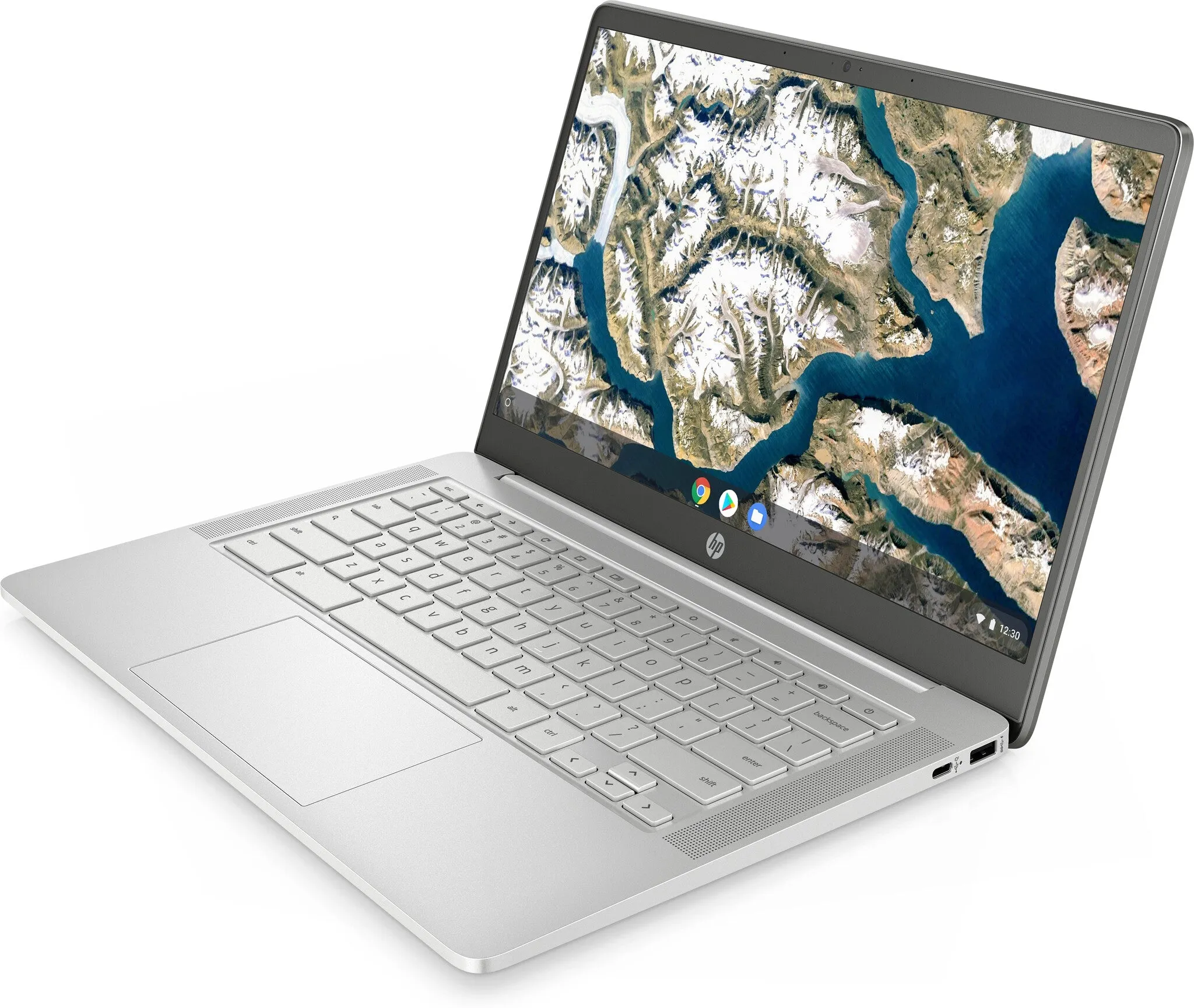 HP Chromebook 14a-nd0002na 35.6 cm (14") HD AMD 3000 3015Ce 4 GB DDR4-SDRAM 64 GB eMMC Wi-Fi 5 (802.11ac) ChromeOS Silver