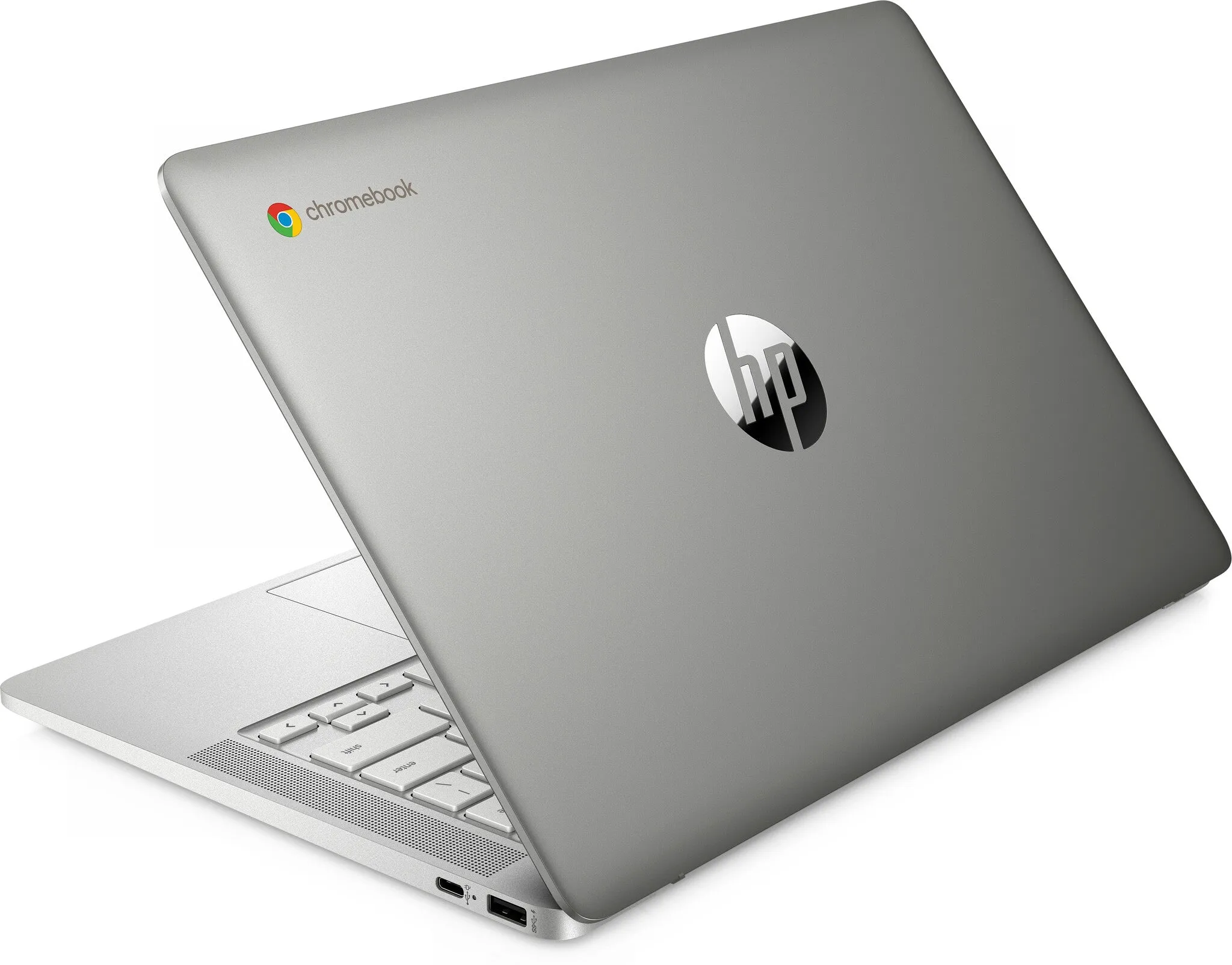 HP Chromebook 14a-nd0002na 35.6 cm (14") HD AMD 3000 3015Ce 4 GB DDR4-SDRAM 64 GB eMMC Wi-Fi 5 (802.11ac) ChromeOS Silver