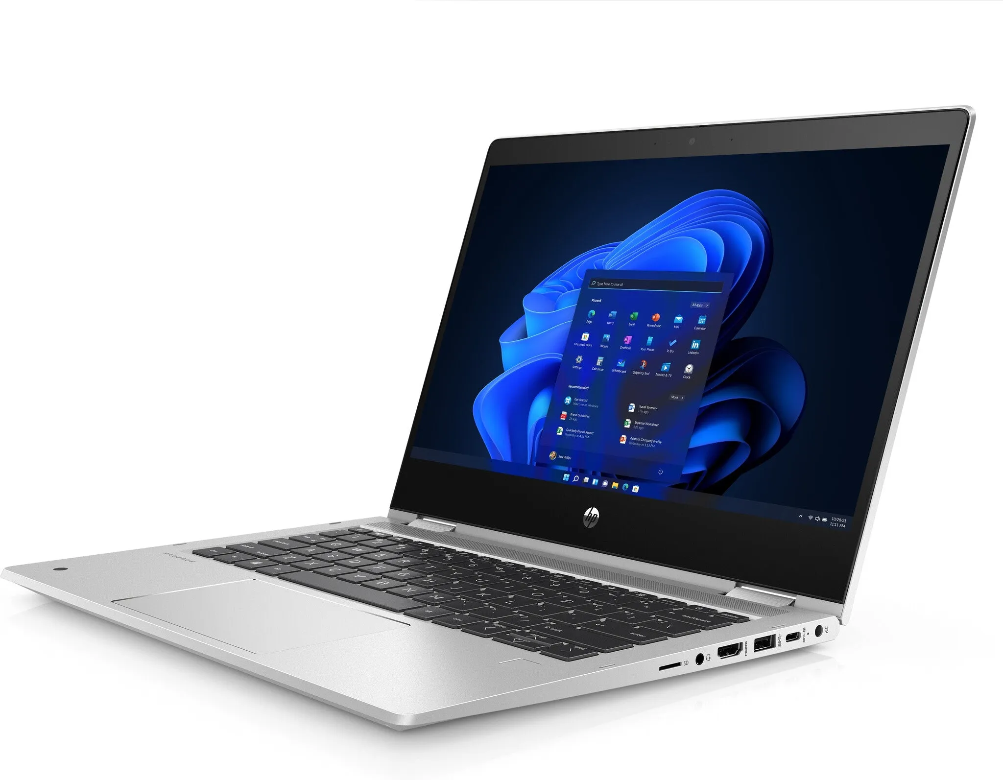 HP Pro x360 435 G9 AMD Ryzen™ 5 5625U Hybrid (2-in-1) 33.8 cm (13.3") Touchscreen Full HD 8 GB DDR4-SDRAM 256 GB SSD Wi-Fi 6E (802.11ax) Windows 11 Pro Silver