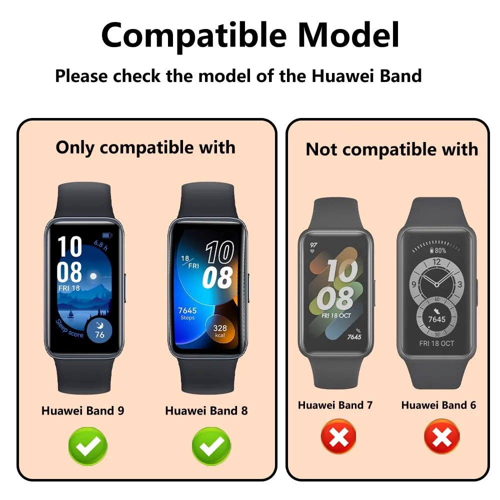 Huawei Band 8 | Huawei Band 9 With TPU Watch Case | Milanese Straps | Silver