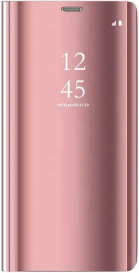 Huawei P Smart 2019 Clear View Wallet Case - Rose Gold Pink