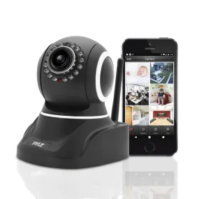 Ip Camera Surveillance Security Monitor With Wi-Fi, H.264 Video, P2P Network, Image Capture, Video Recording, Built-In Microphone And Speaker For 2-Way Communication, Built-In Web Server, Software Included, Downloadable App