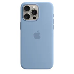 iPhone 15 Pro Max Silicone Case with MagSafe - Winter Blue