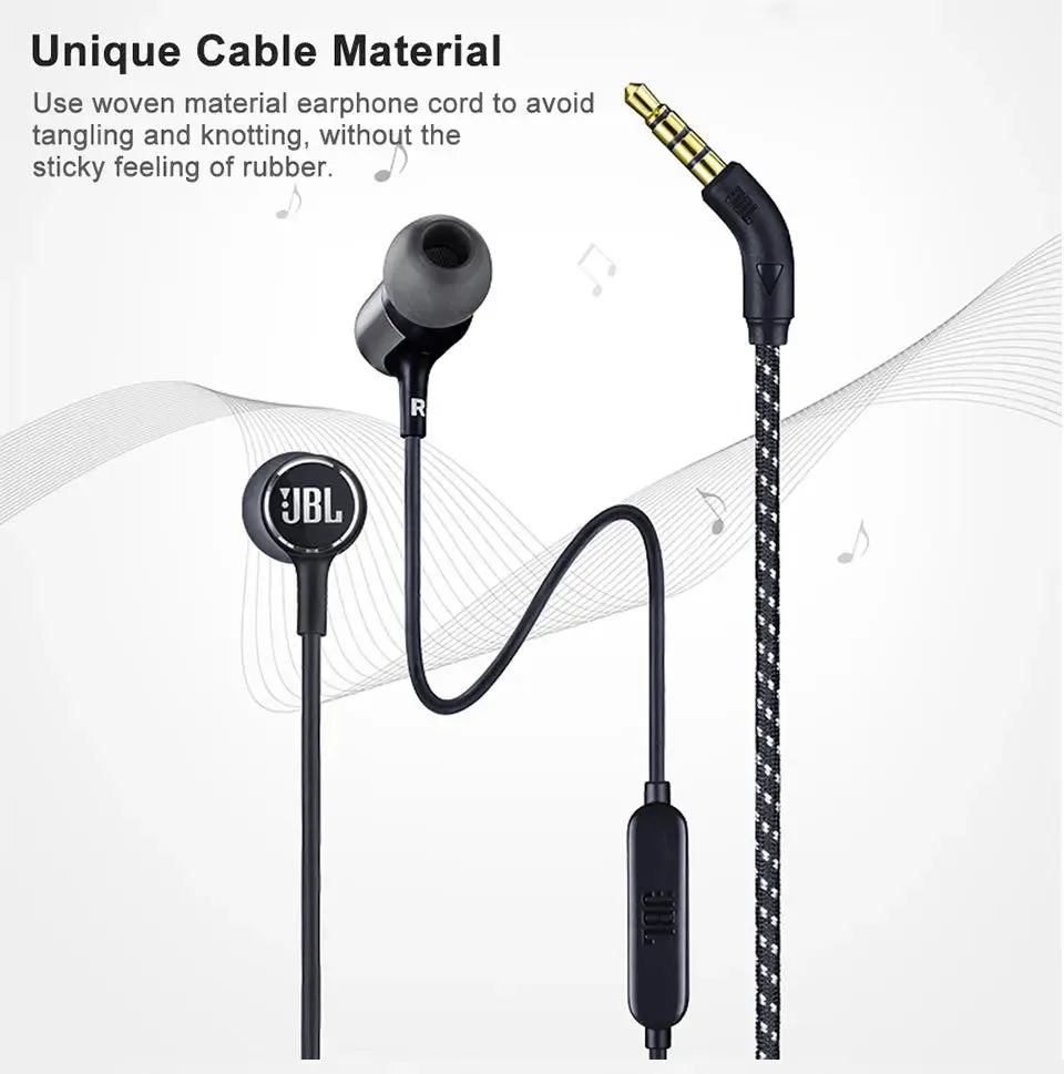 JBL LIVE100 3.5mm Wired Earphones Stereo Sound Line Control -JBL earphones