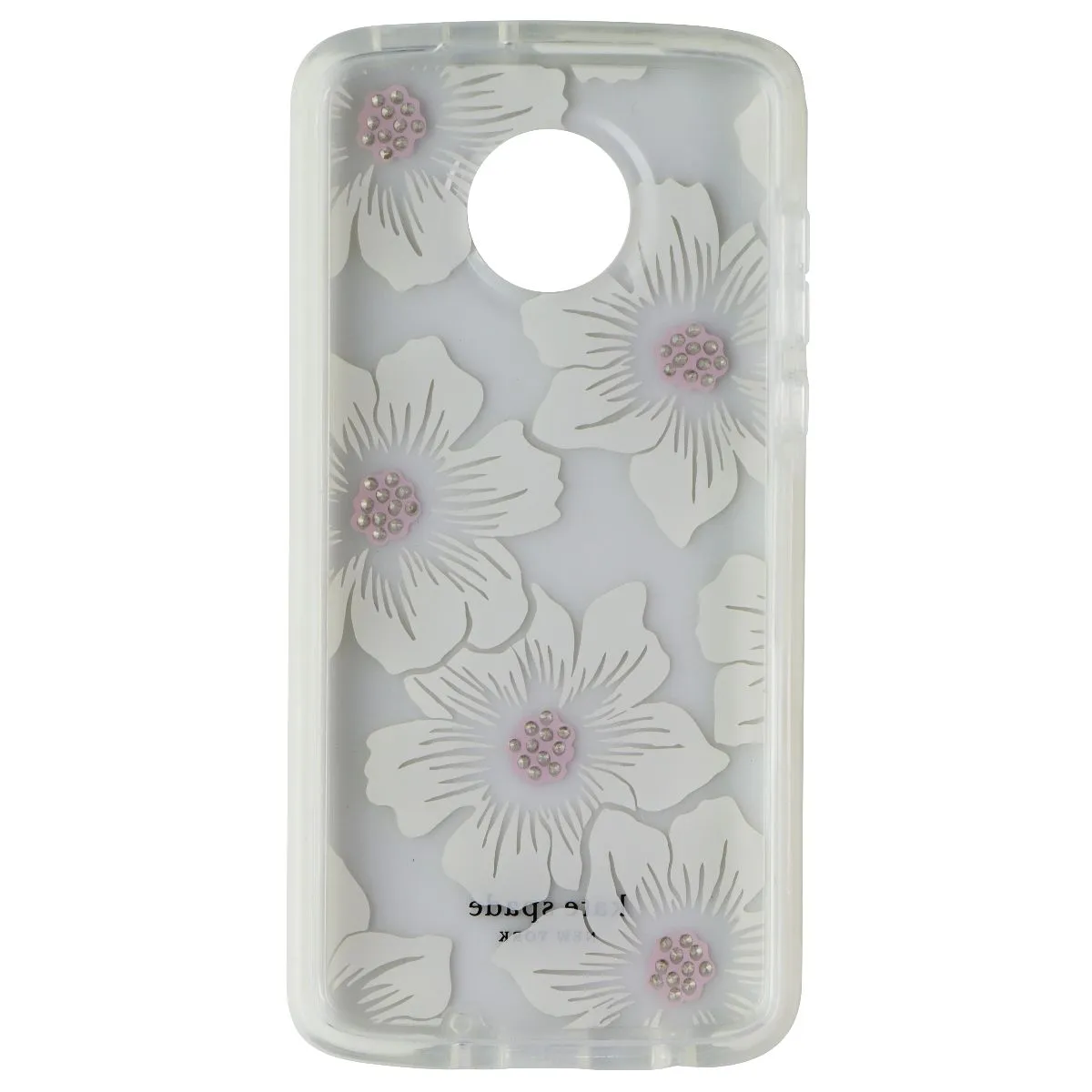 Kate Spade New York Defensive Hardshell Case for Moto Z4 - Hollyhock Floral