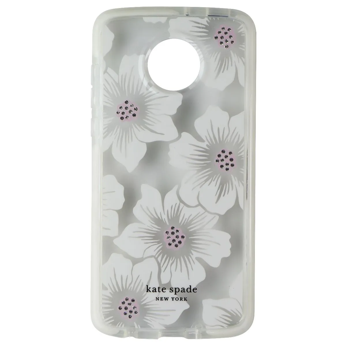 Kate Spade New York Defensive Hardshell Case for Moto Z4 - Hollyhock Floral