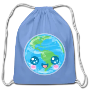 Kawaii Earth Cotton Drawstring Bag