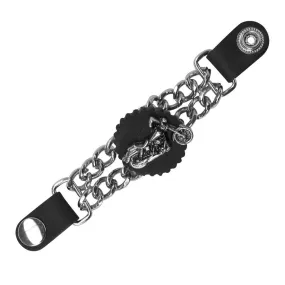 Large Chopper Motorcycle Chain Leather Vest Extender