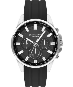 Lee Cooper  Men's Watch Black Dial Black Silicone Strap, LC07635.351