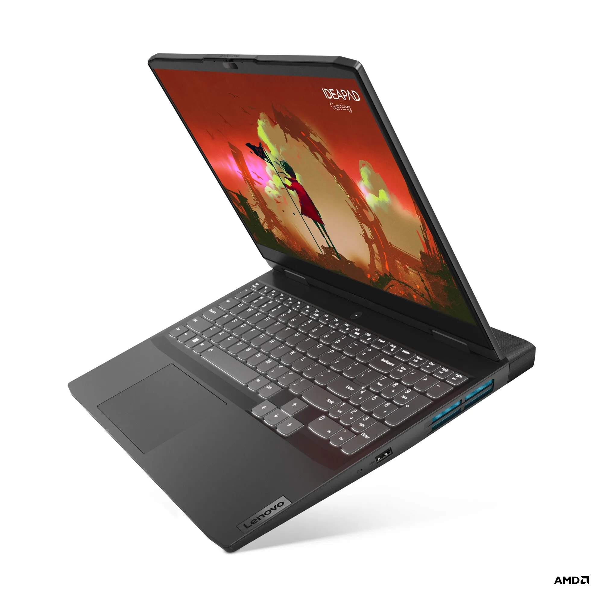 Lenovo IdeaPad Gaming 3 15ARH7 AMD Ryzen™ 5 6600H Laptop 39.6 cm (15.6") Full HD 8 GB DDR5-SDRAM 512 GB SSD NVIDIA GeForce RTX 3050 Wi-Fi 6 (802.11ax) Windows 11 Home Grey