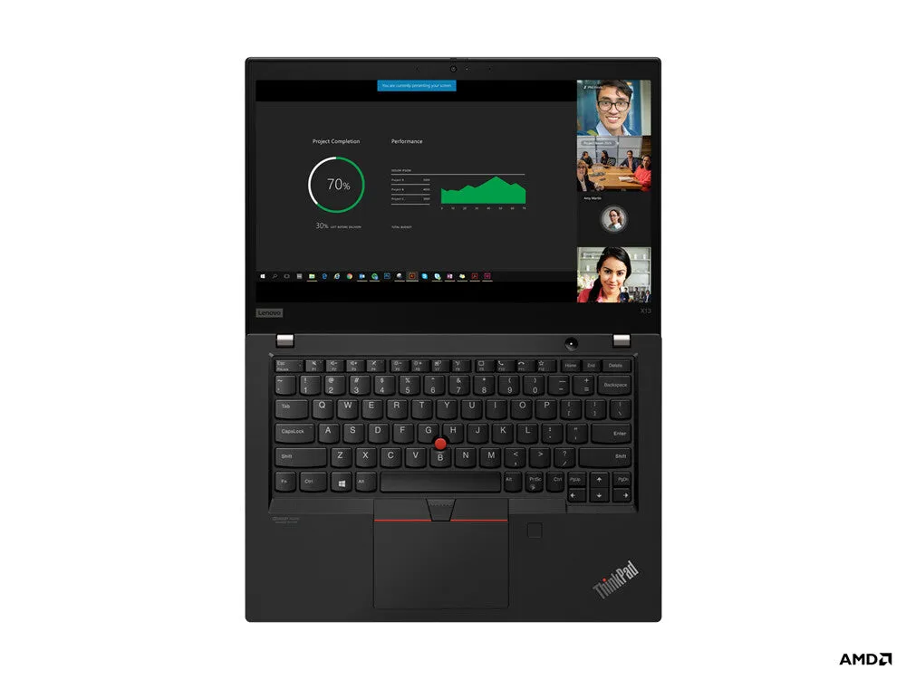 Lenovo ThinkPad X13 AMD Ryzen™ 5 PRO 4650U Laptop 33.8 cm (13.3") Full HD 8 GB DDR4-SDRAM 256 GB SSD Wi-Fi 6 (802.11ax) Windows 10 Pro Black