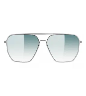 Lindberg Men's Blue Gradient Aviator Sunglasses