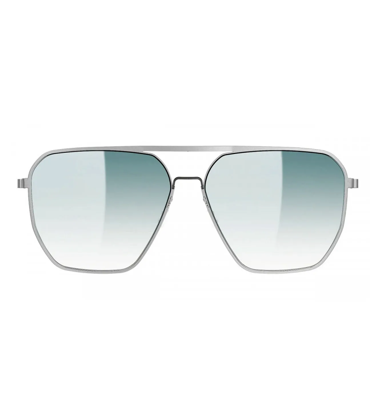 Lindberg Men's Blue Gradient Aviator Sunglasses