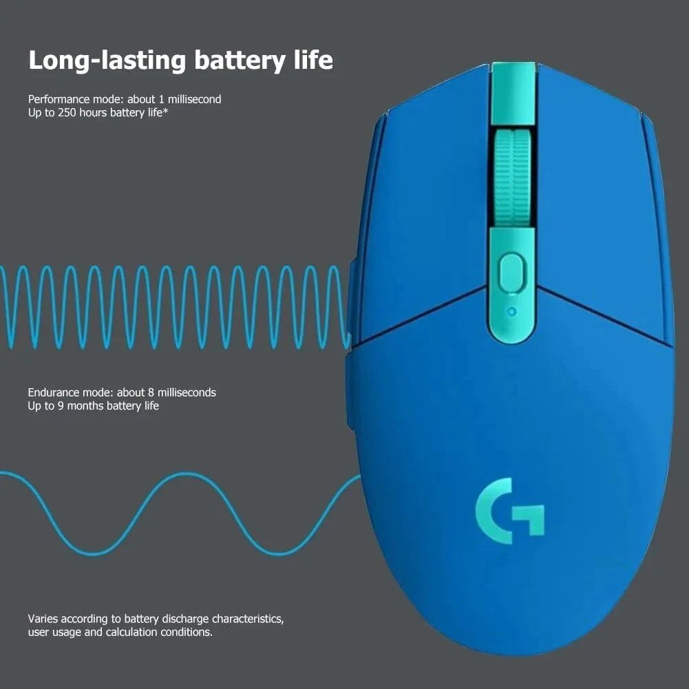 Logitech G304 Lightspeed Wireless Gaming Mouse 無線遊戲滑鼠 - Blue 藍色 910-006016 原裝行貨