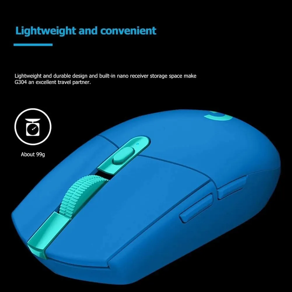 Logitech G304 Lightspeed Wireless Gaming Mouse 無線遊戲滑鼠 - Blue 藍色 910-006016 原裝行貨