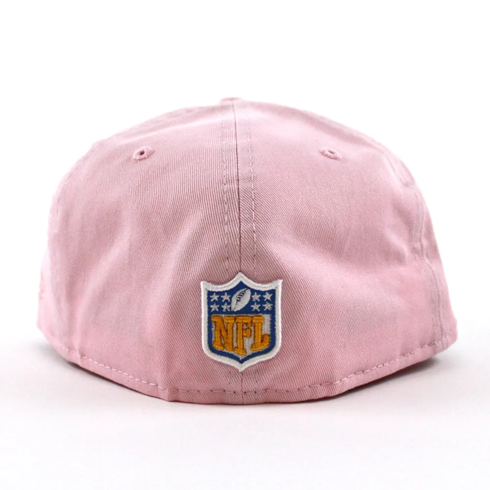 Los Angeles Chargers 50TH ANNIVERSARY 59Fifty New Era Fitted Hat (Pink Sky Blue Under Brim)