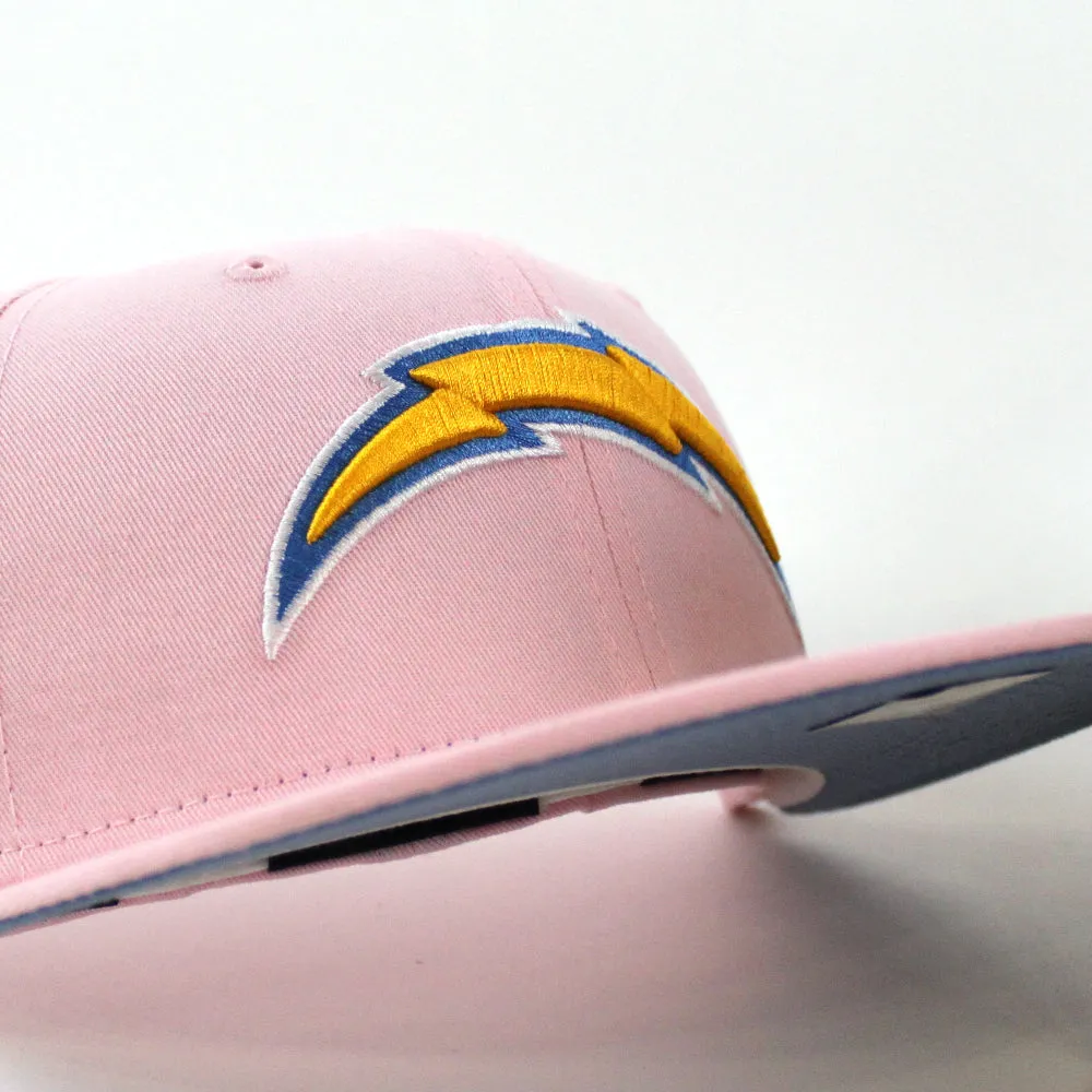 Los Angeles Chargers 50TH ANNIVERSARY 59Fifty New Era Fitted Hat (Pink Sky Blue Under Brim)