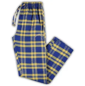 Los Angeles Chargers Men's Ledger Flannel Pajama Pants - Royal Blue