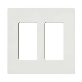 Lutron 2-Gang Wallplate in White