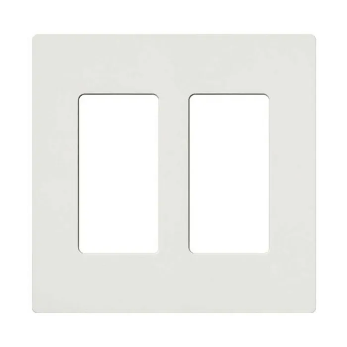 Lutron 2-Gang Wallplate in White