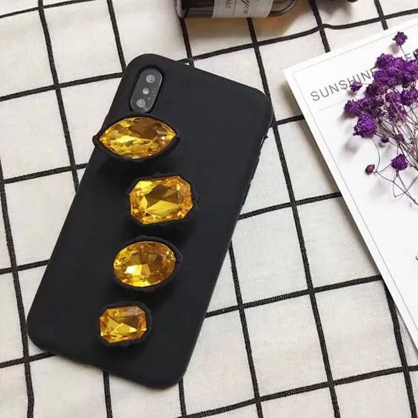 Luxury iPhone X Finger Diamond Ring Case