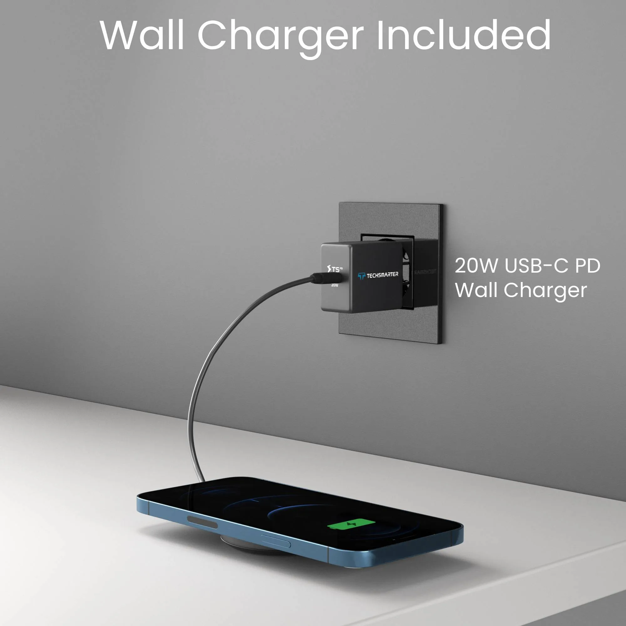 MagBoost Wireless Charger with Wall Charger