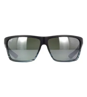 Maui Jim Men's Black Mirror Rectangular Sunglasses