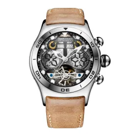 Men Tourbillon Skeleton Luminous Automatic Watch