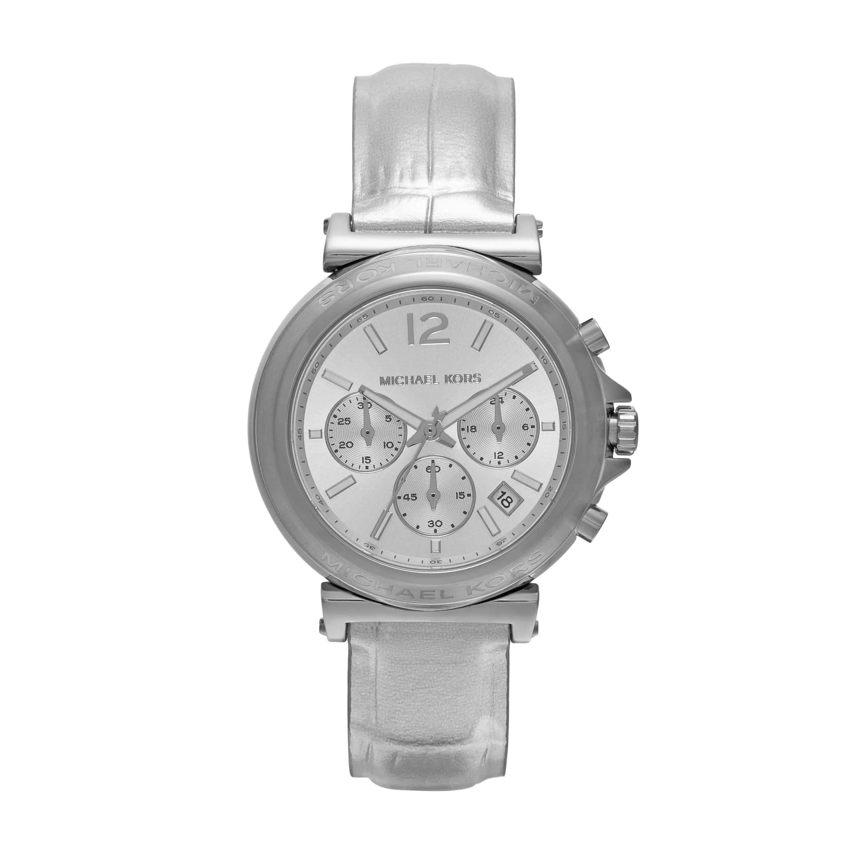 Michael Kors Maren Silver Tone Chronograph Watch MK7509