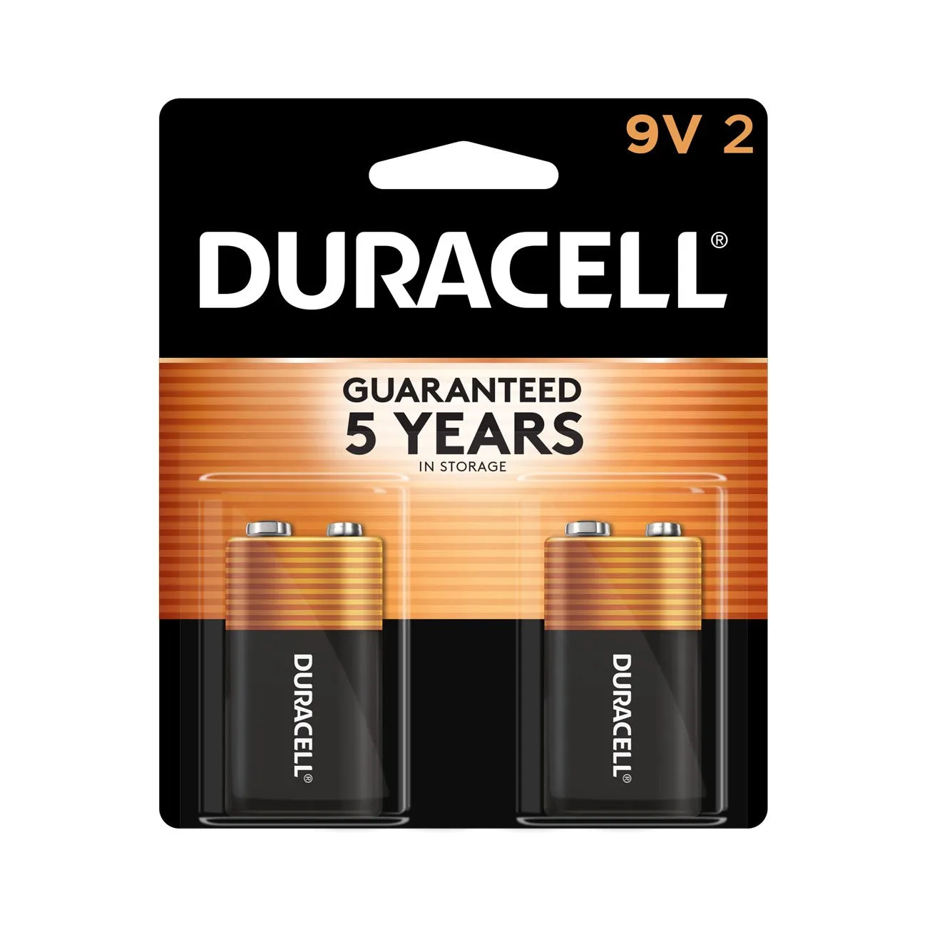 MN1604B2Z Duracell, MN1604 Alkaline Battery, 9V, Coppertop, 2PK