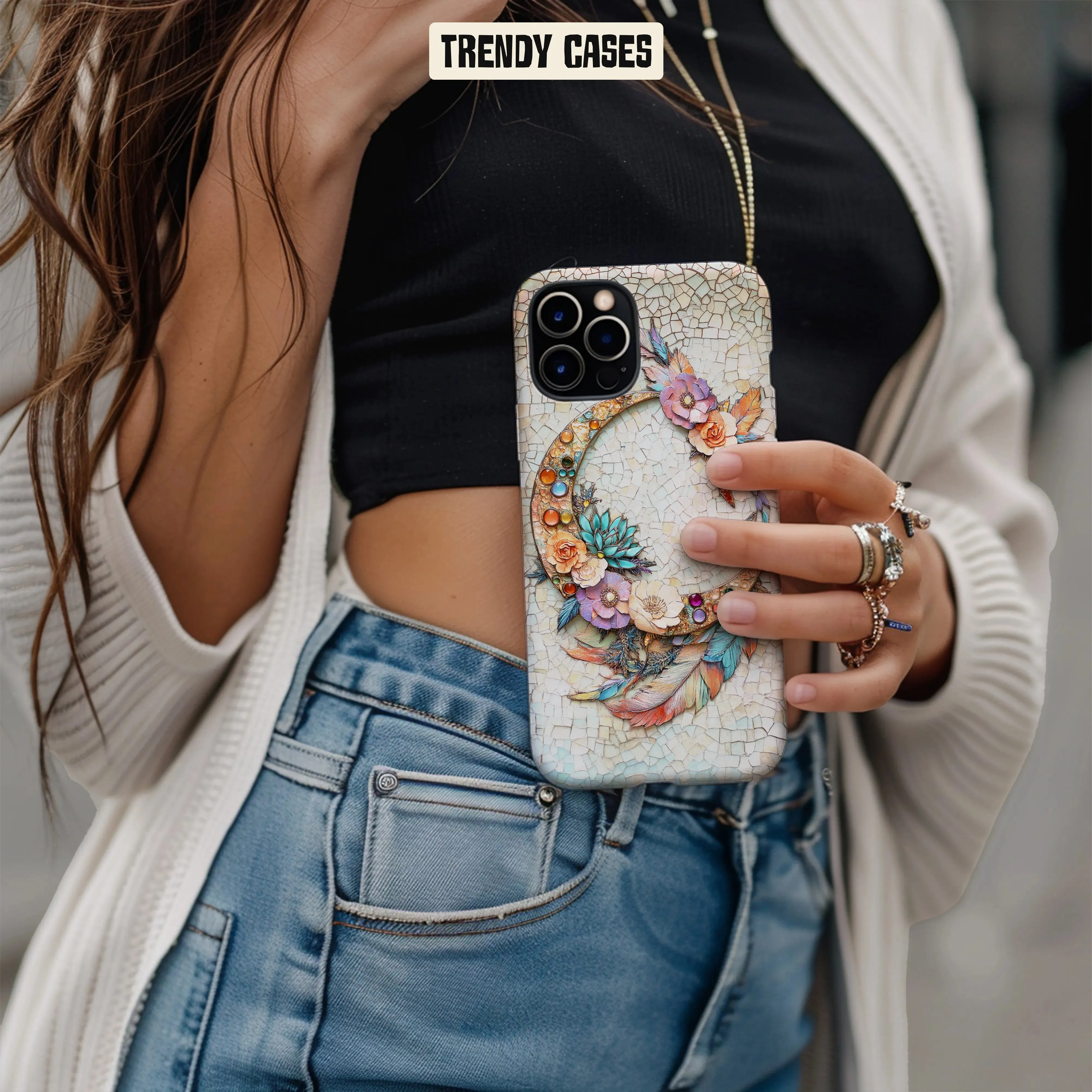 Mosaic Crescent iPhone Case