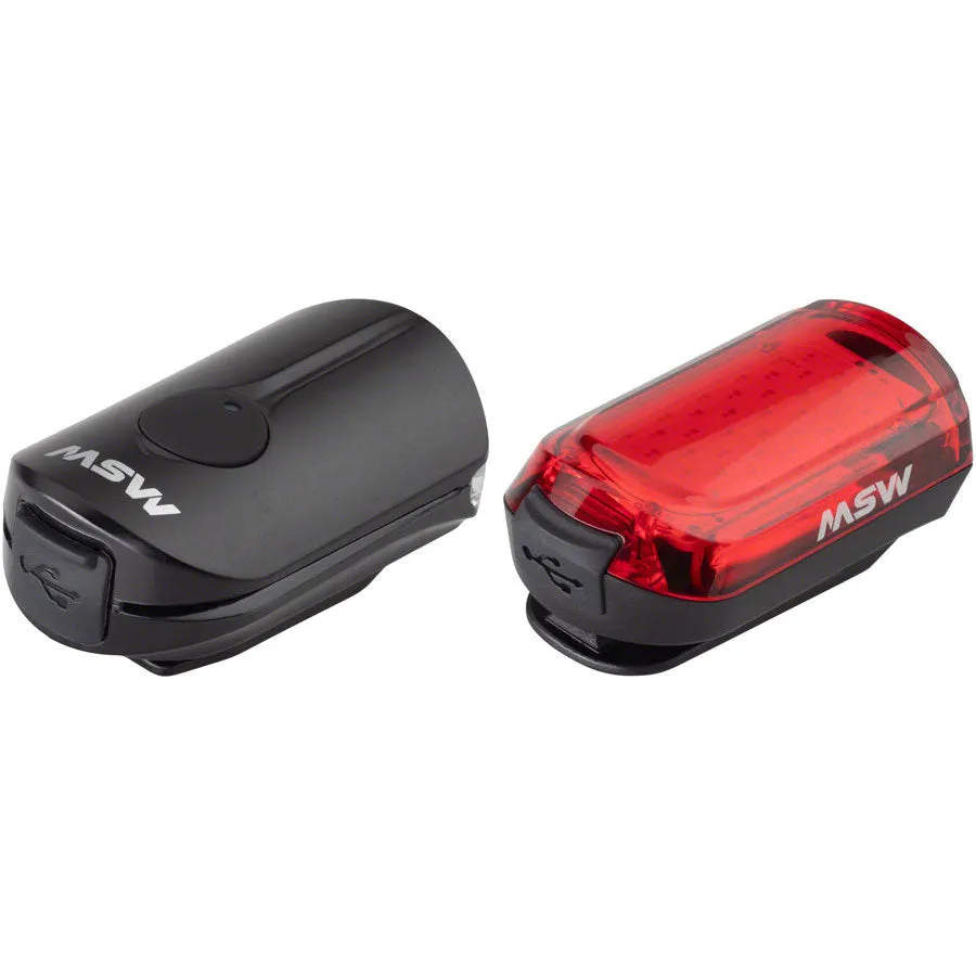 MSW Pico Front and Tigermoth Rear USB Rechargable Light Set