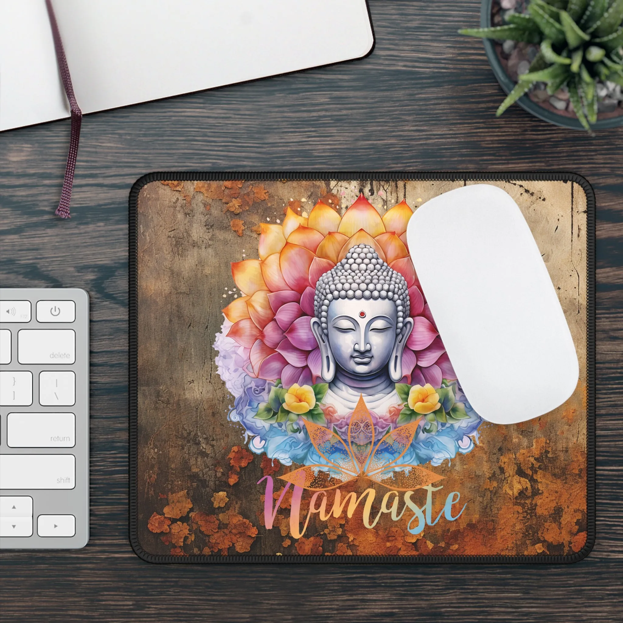 Namaste Yoga Mouse Pad,Unique Gift For Meditation And Yoga Lover, Cute Yoga Mouse Pad, Mindful Yoga Gift, Yoga lover Mouse Pad, Yoga Instructor Gift, Gift For Yoga lovers, Gift For Yogi.