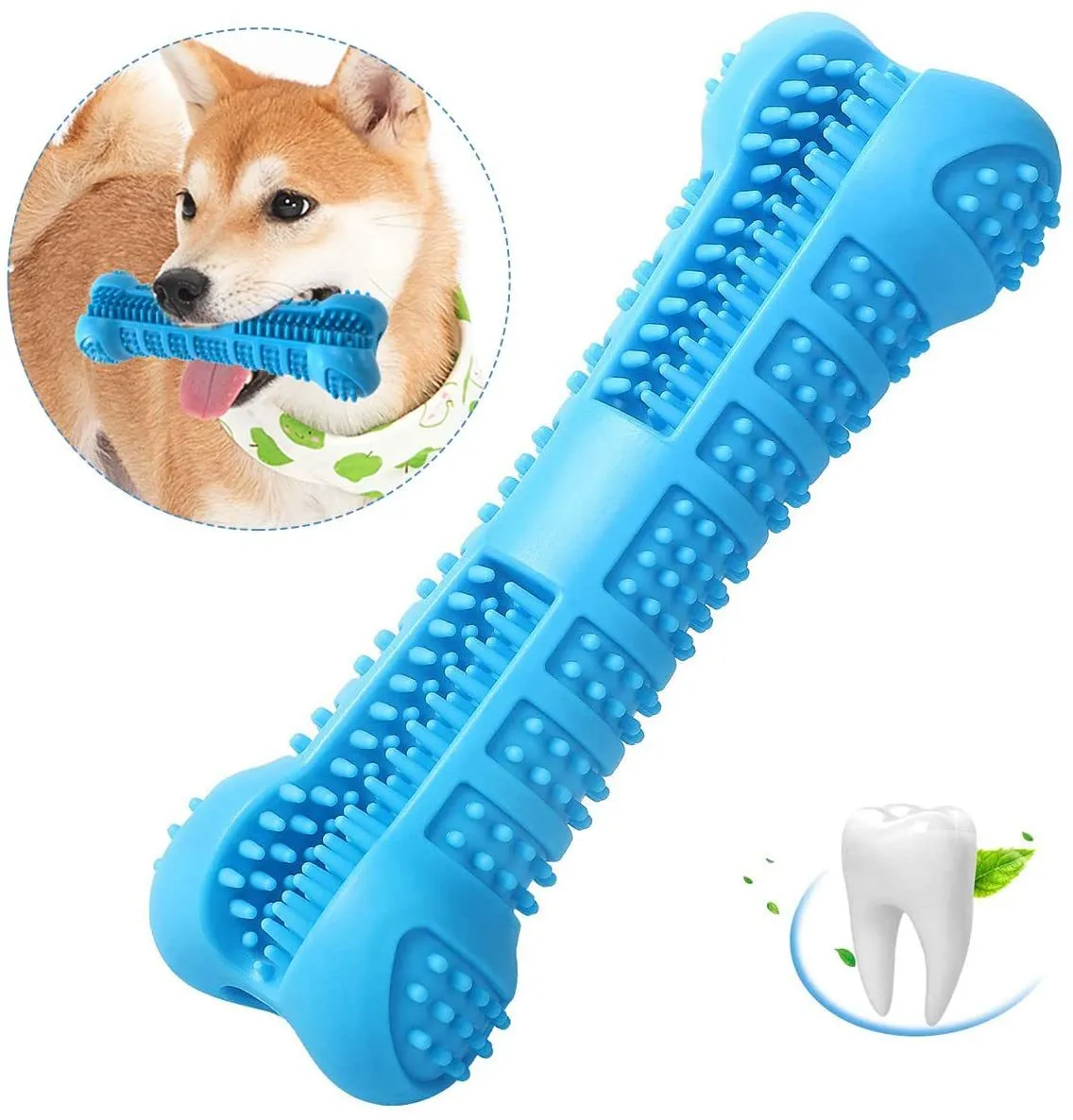 Natural Rubber Dog Dental Chew Toy Bones