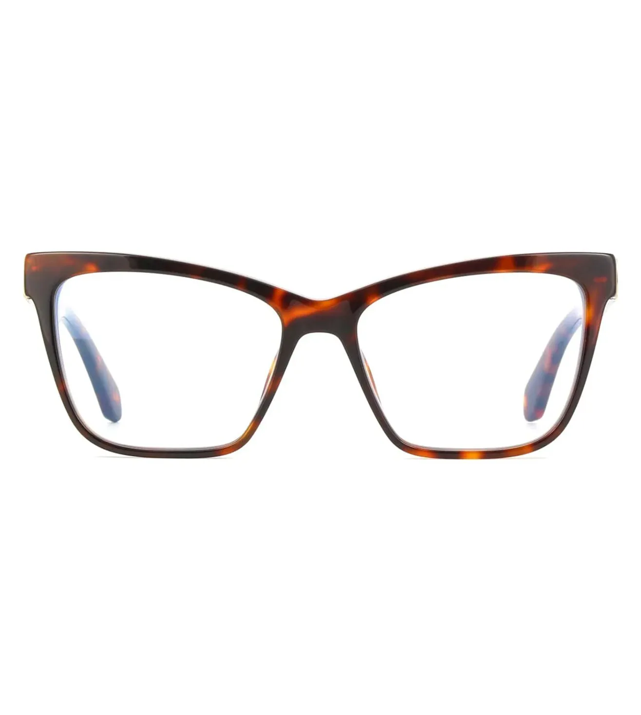 OFF White Women Shiny Dark Havana Cat-Eye Optical Frame