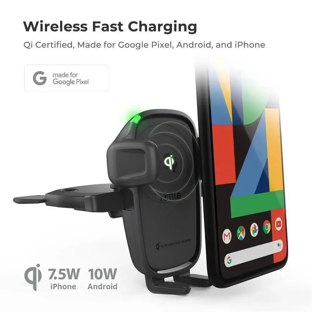 Open Box - Easy One Touch Wireless 2 Air Vent/CD 10W Qi Wireless Charging Mount