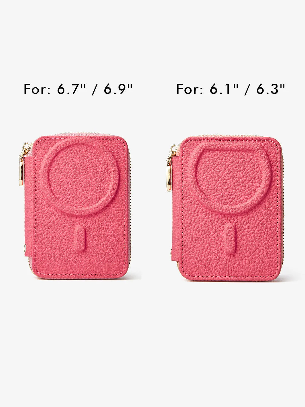 Original Design Set- Detachable Wireless Charging Crossbody Wallet Phone Case Round Pouch Set