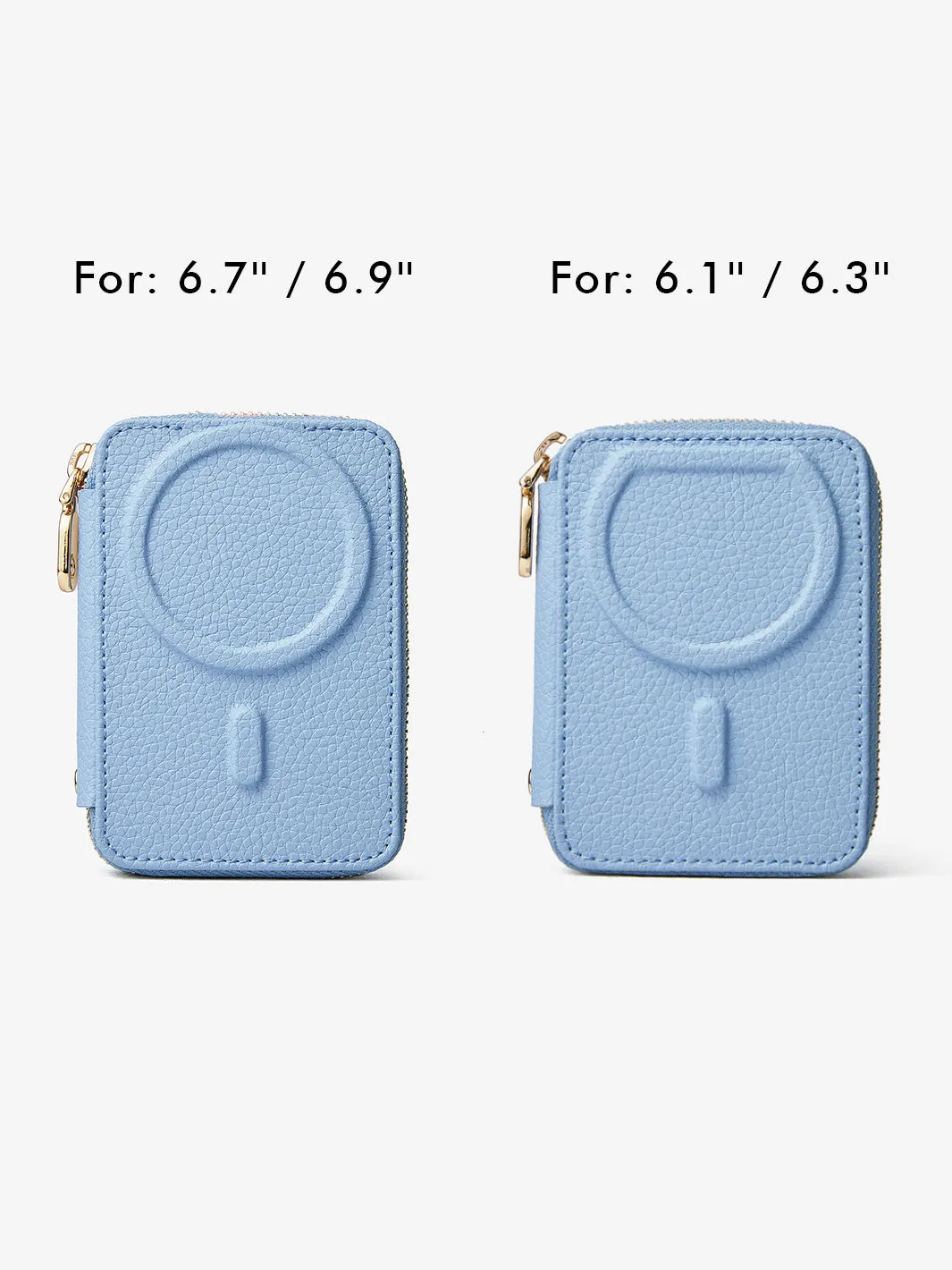 Original Design Set- Detachable Wireless Charging Crossbody Wallet Phone Case Round Pouch Set