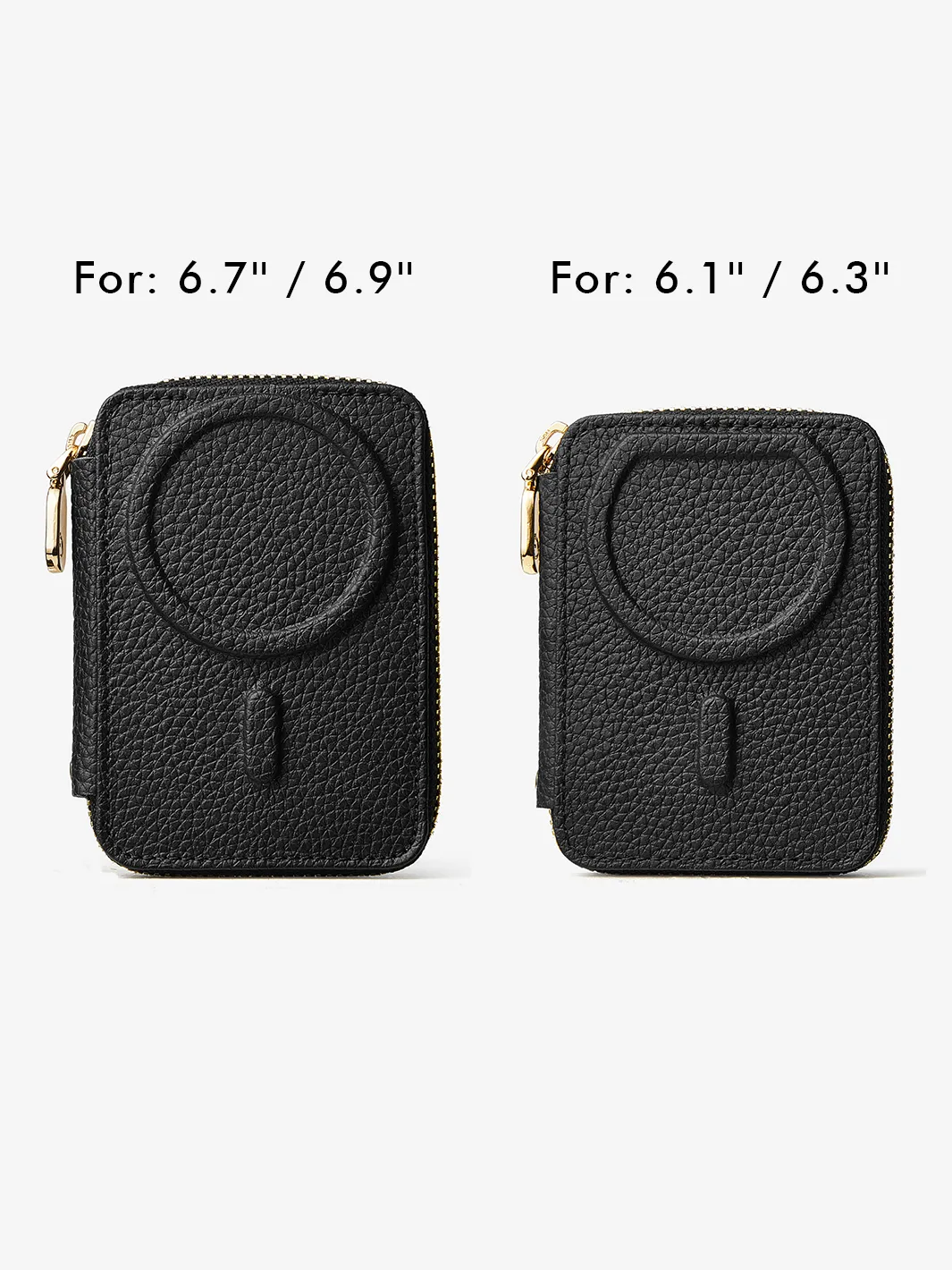 Original Design Set- Detachable Wireless Charging Crossbody Wallet Phone Case Round Pouch Set