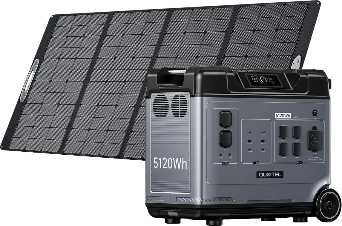 Oukitel P5000 5120Wh/2200W Power Station Portable Solar Generator LiFePO4 Battery New