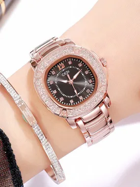 Oval Pattern Multi-color Alloy Watch