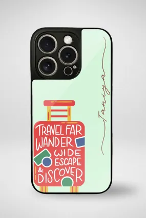 Pack Your Bag & Travel Customized Glass Mobile Case - iPhone, Samsung & OnePlus