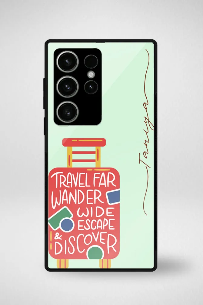 Pack Your Bag & Travel Customized Glass Mobile Case - iPhone, Samsung & OnePlus