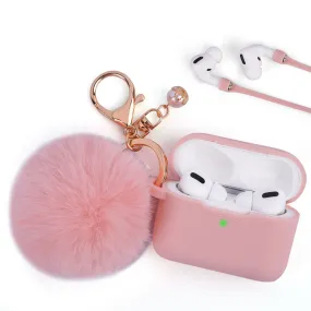 Peach Pink Keychain Case for Airpods Pro